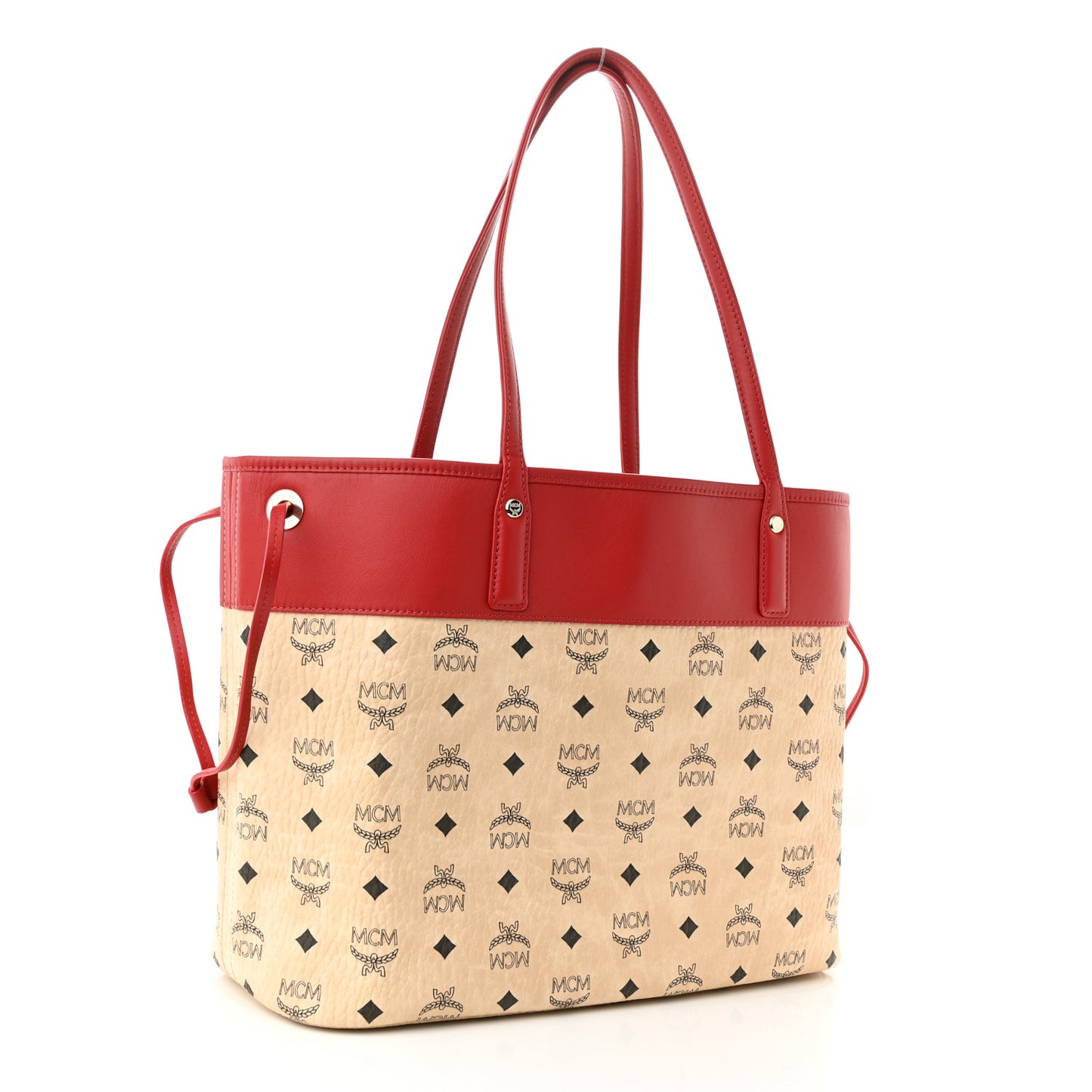 Visetos Shopper Tote Beige Red
