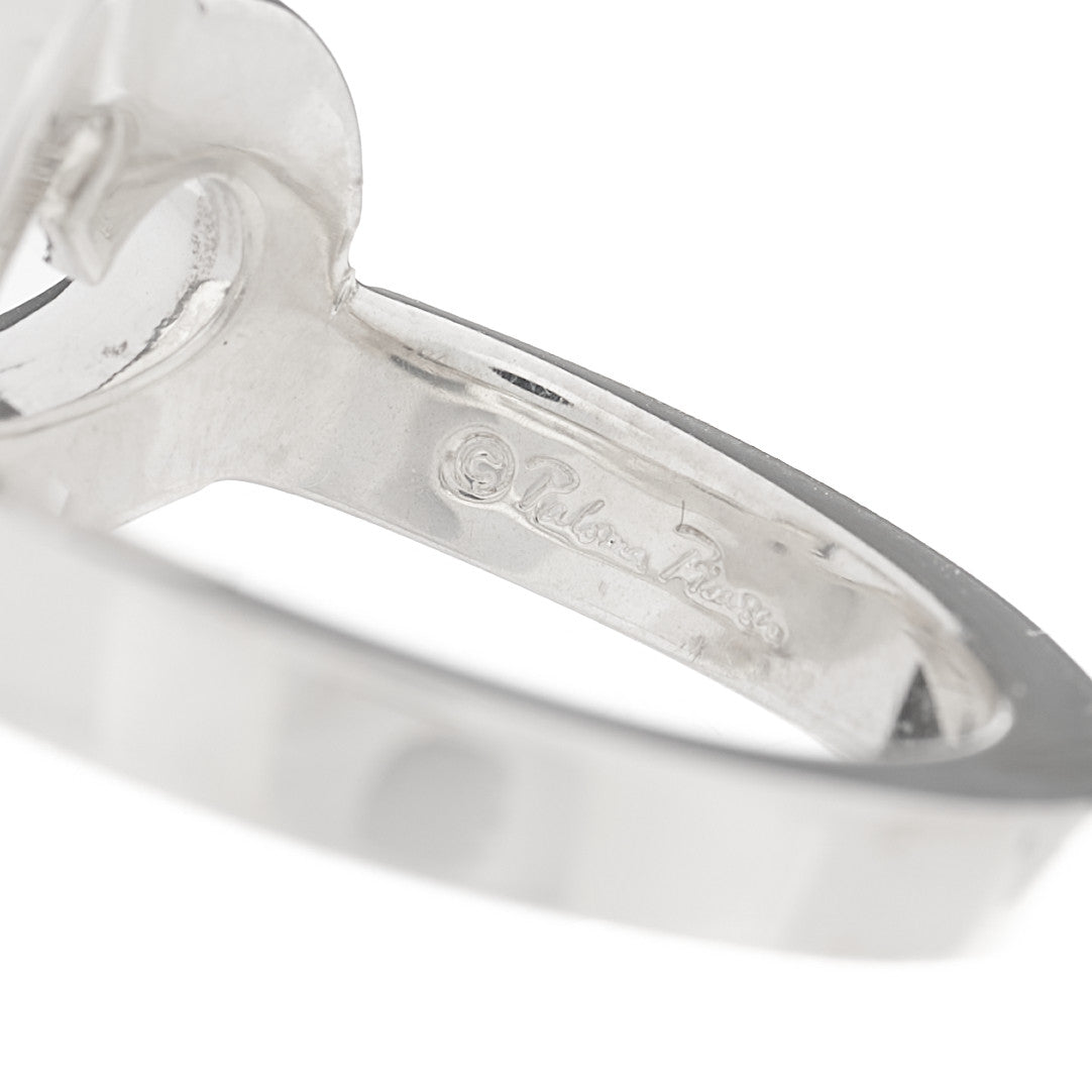 Tiffany Sterling Silver Diamond Paloma Picasso Loving Heart Ring 49 5 4 of 6