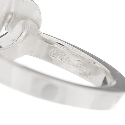 Tiffany Sterling Silver Diamond Paloma Picasso Loving Heart Ring 49 5 4 of 6