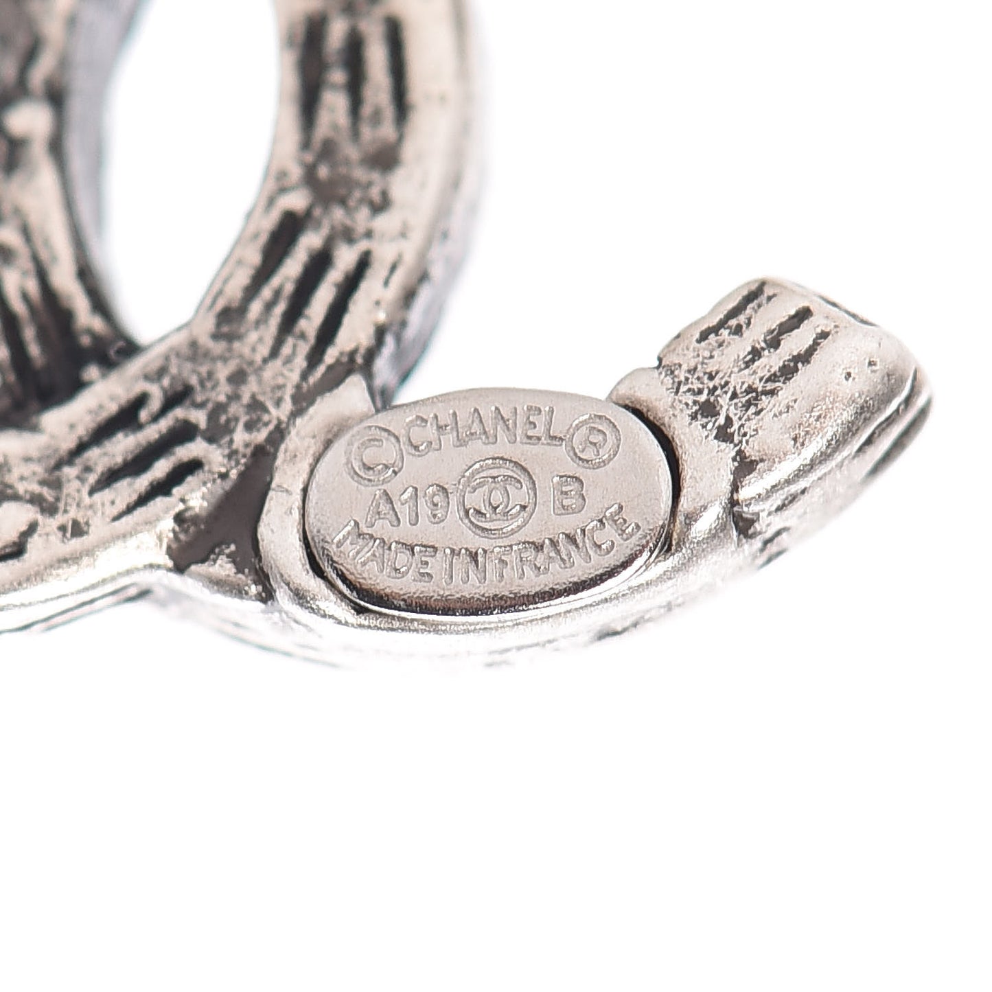 Crystal CC Earrings Silver