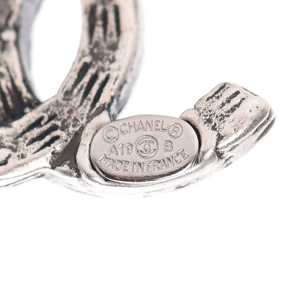 Chanel Crystal CC Earrings Silver 4 of 5