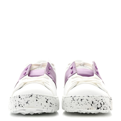 Valentino Garavani Vegan Leather Womens Rockstud Open for a Change Sneakers 39 White Sunset Purple 2 of 8