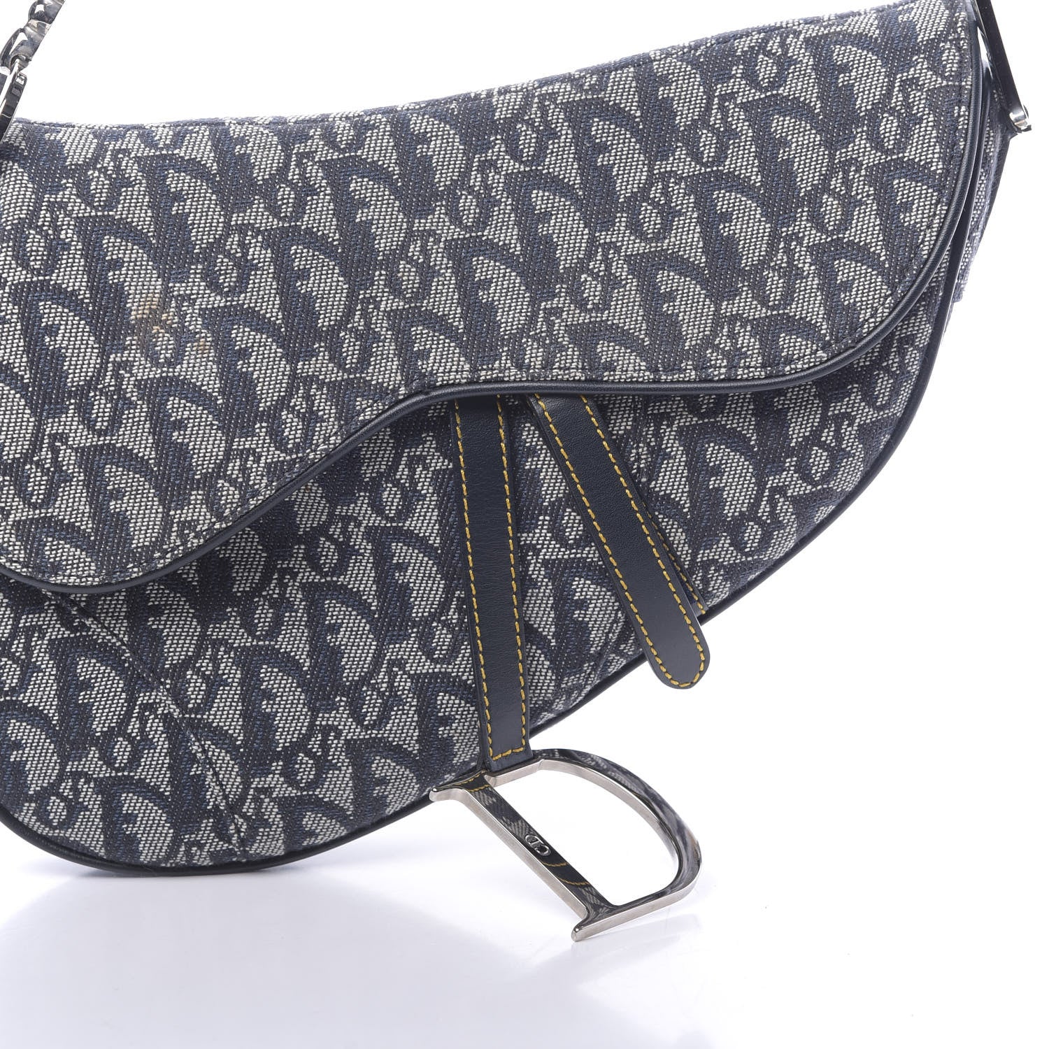 Christian Dior Monogram Saddle Bag Blue 9 of 11