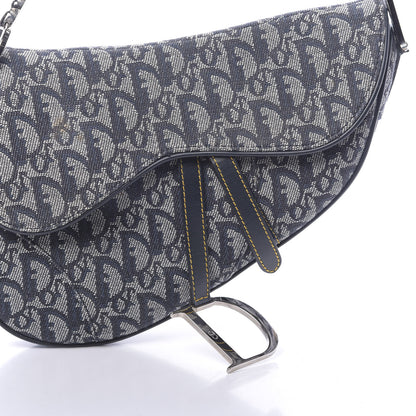 Christian Dior Monogram Saddle Bag Blue 9 of 11