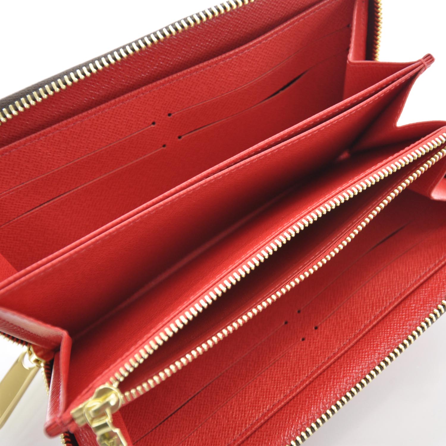 Louis Vuitton Monogram Kusama Pumpkin Dots Zippy Wallet Red 5 of 7