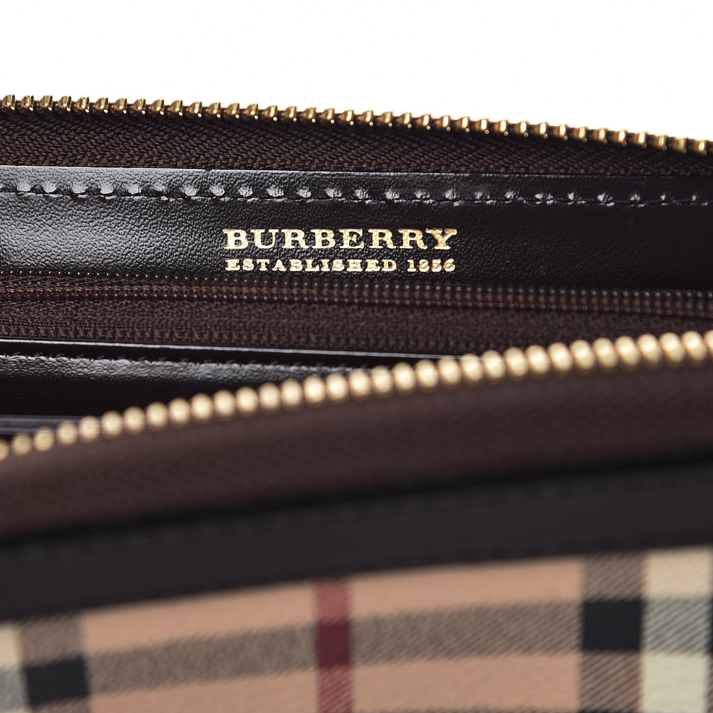 Haymarket Check Large Ziggy Zip Around Wallet Chocolate