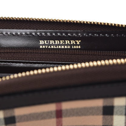 Burberry Haymarket Check Large Ziggy Zip Around Wallet Chocolate 6 of 9