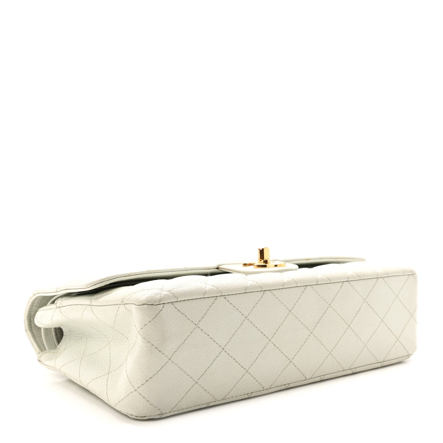 Chanel Caviar Quilted Medium Double Flap Light Blue 4 of 10
