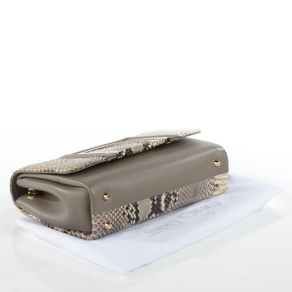 Jimmy Choo Snakeskin Alba Shoulder Bag Grey 4 of 7