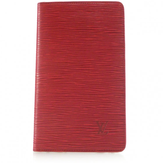 Epi Checkbook Organizer Wallet Red