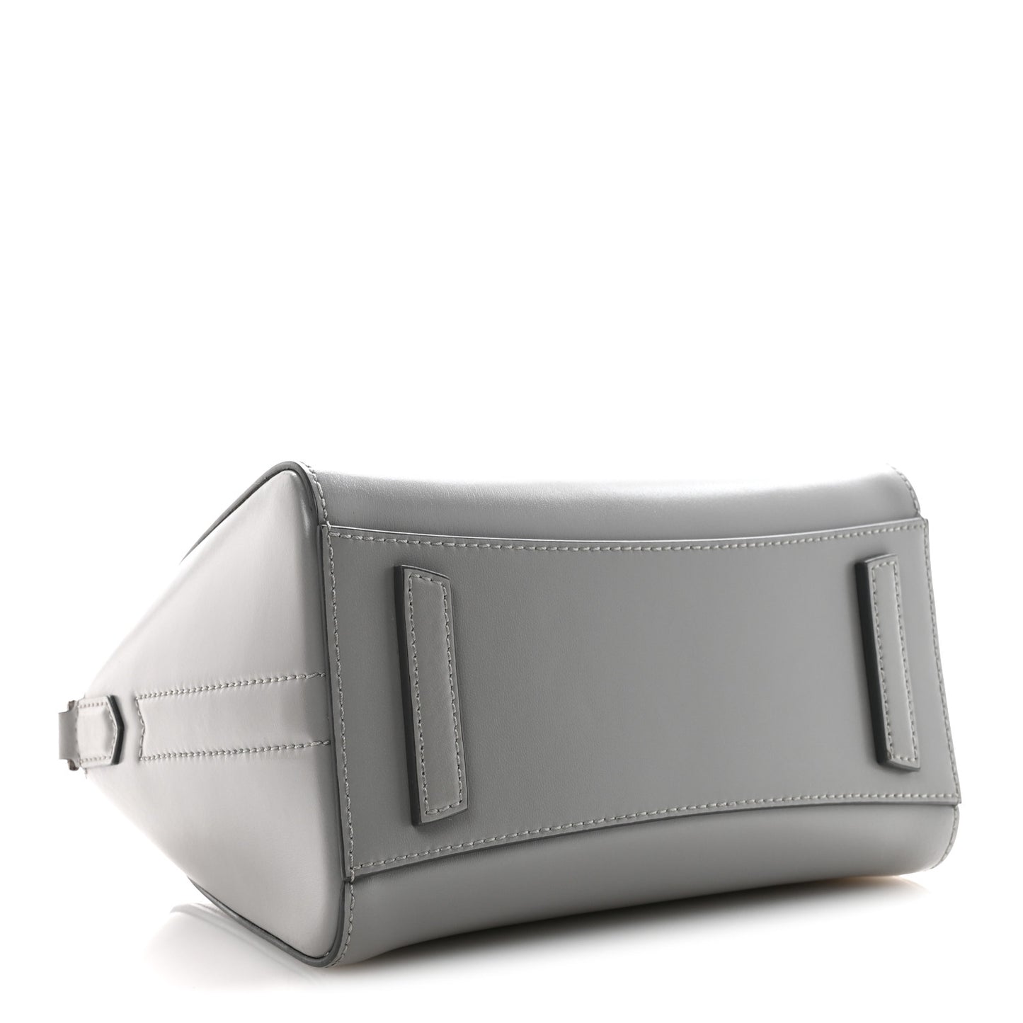 Shiny Lord Calfskin Mini Antigona Pearl Grey