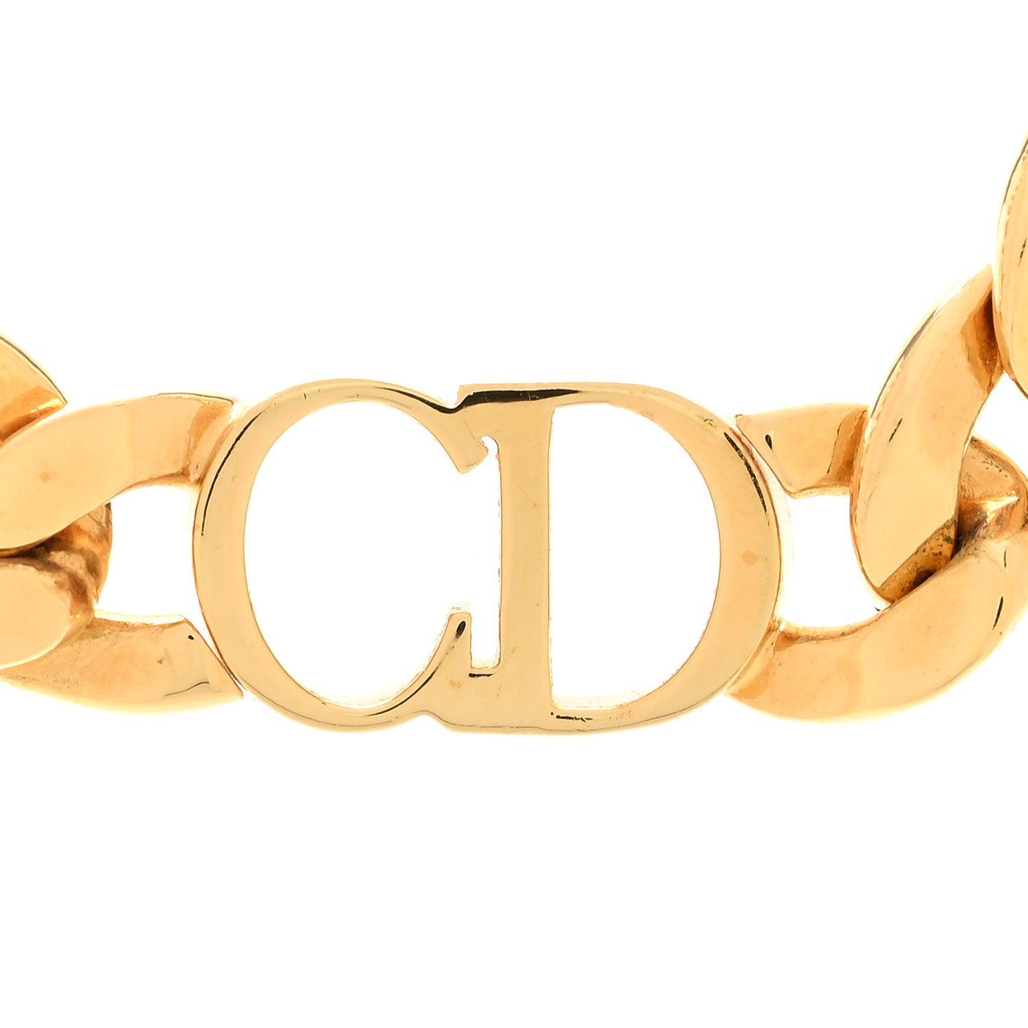 Christian Dior Metal CD Choker Necklace Gold 4 of 6