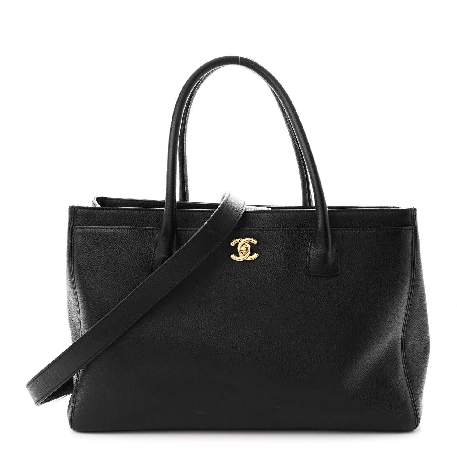 Chanel Calfskin Cerf Executive Shopper Tote Black 1 of 12