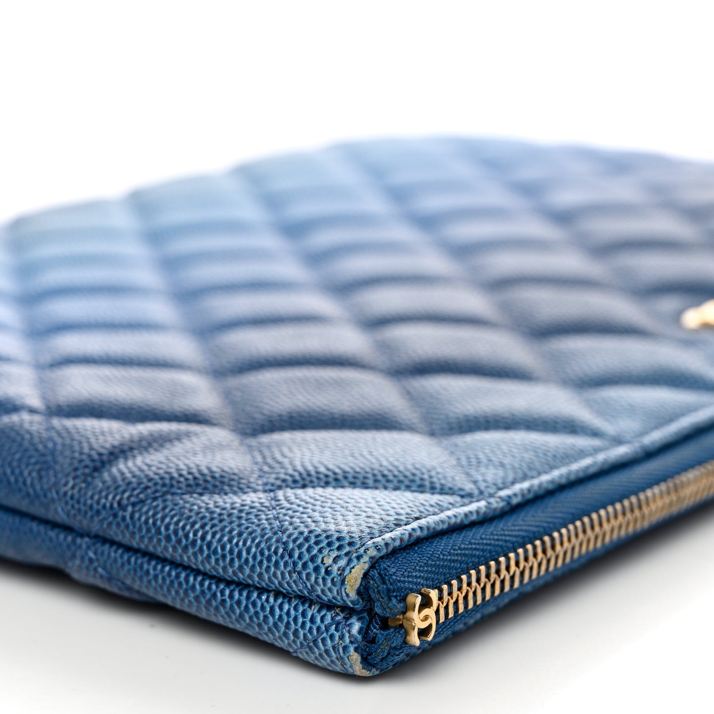 Caviar Ombre Medium Cosmetic Case Blue