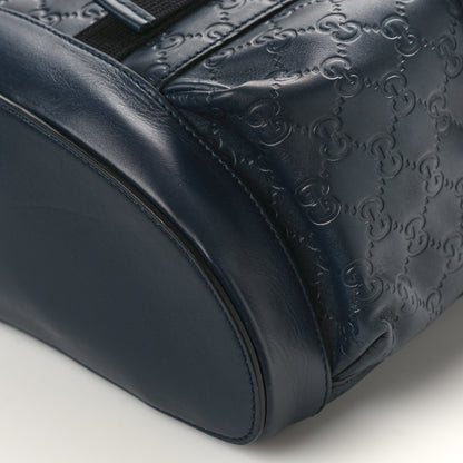 Gucci Guccissima Signature Double Buckle Backpack Navy 9 of 9