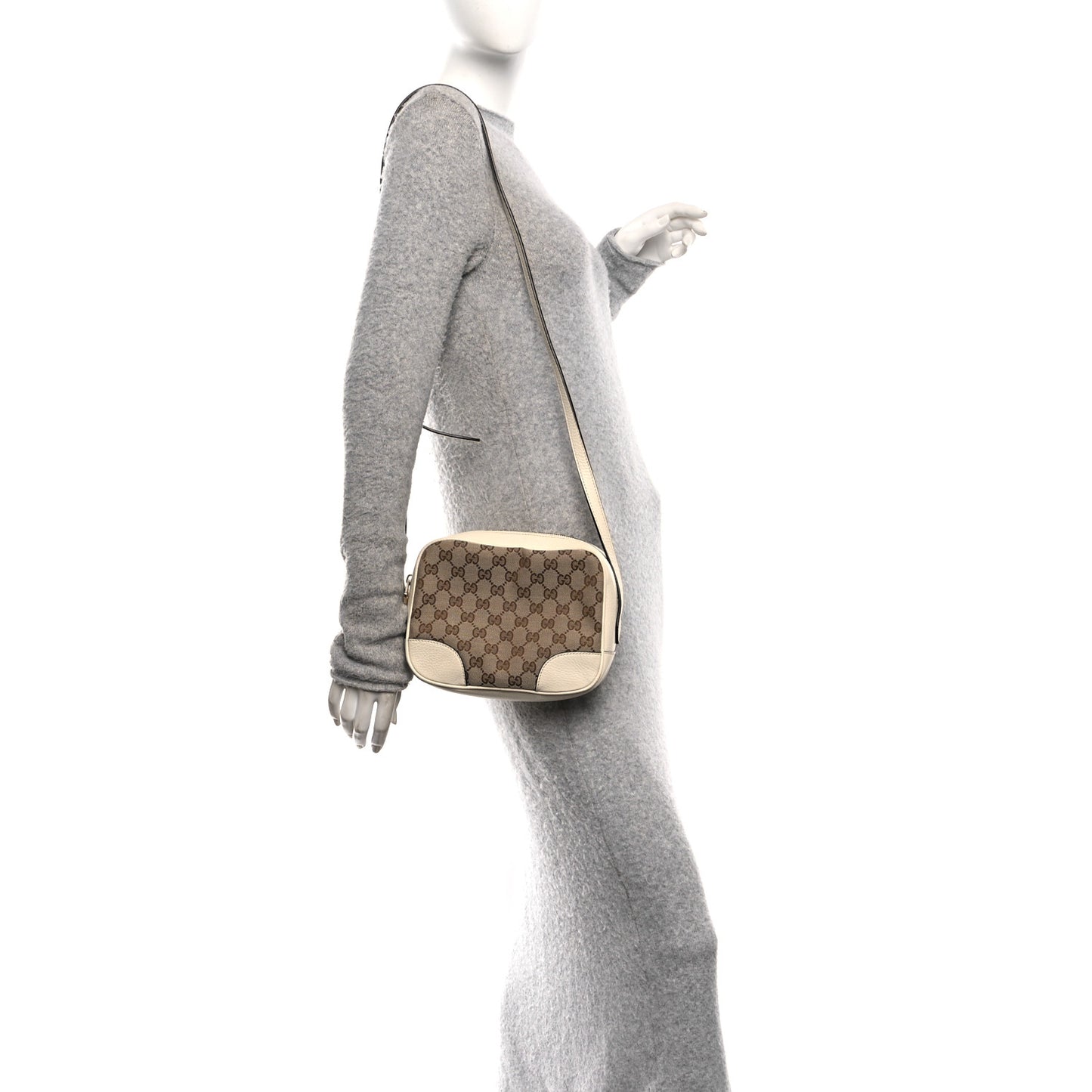 Monogram Dollar Calfskin Mini Bree Messenger Bag Beige Ebony Avoire