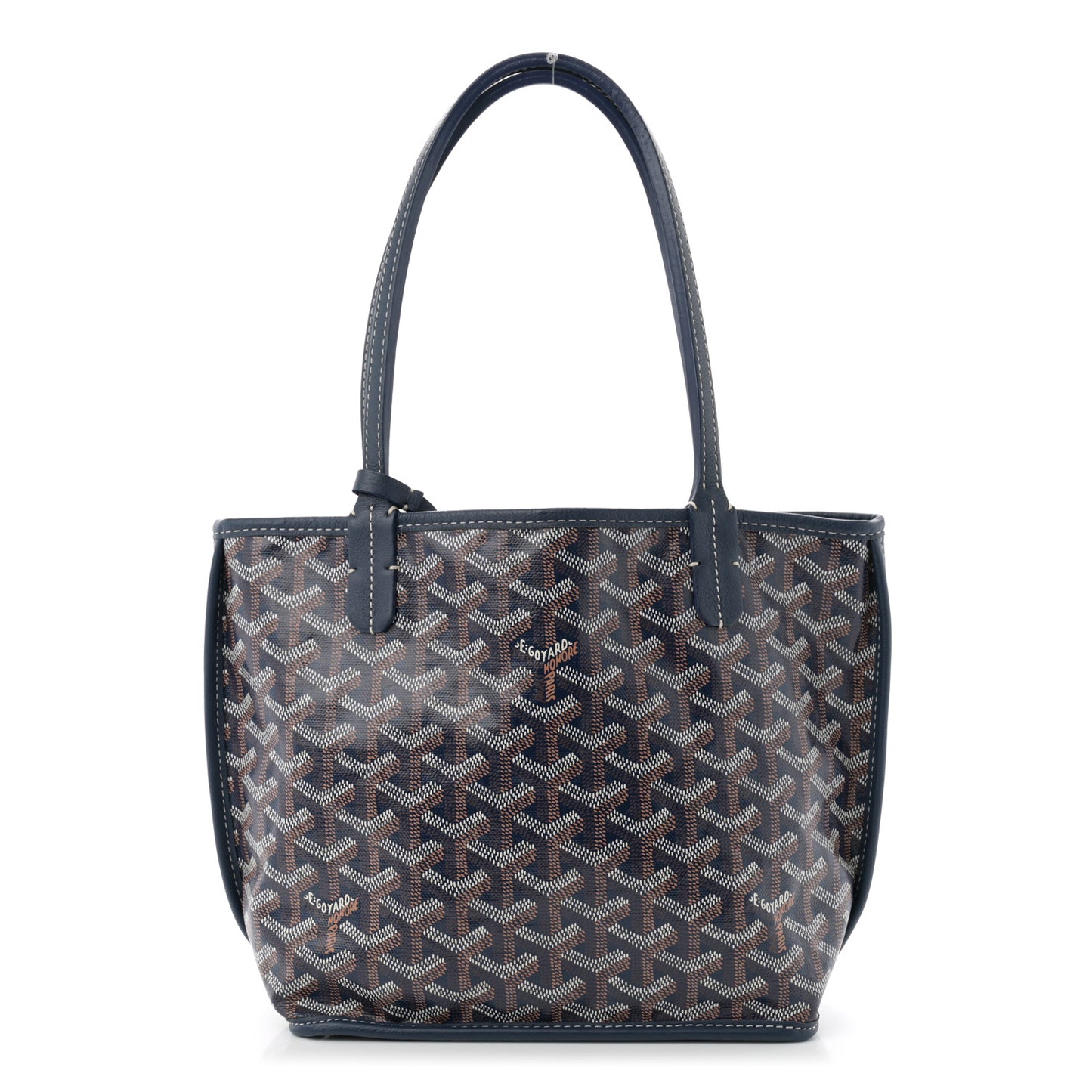 Goyardine Reversible Mini Anjou Navy