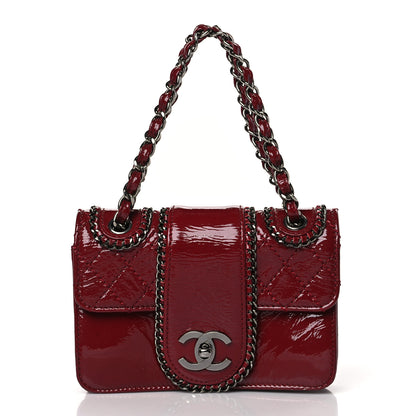 Chanel Patent Mini Madison Flap Red 3 of 11