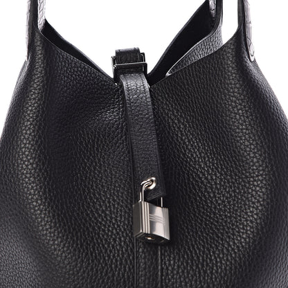 Hermes Taurillon Clemence Matte Alligator Picotin Lock Touch 22 MM Black 8 of 10
