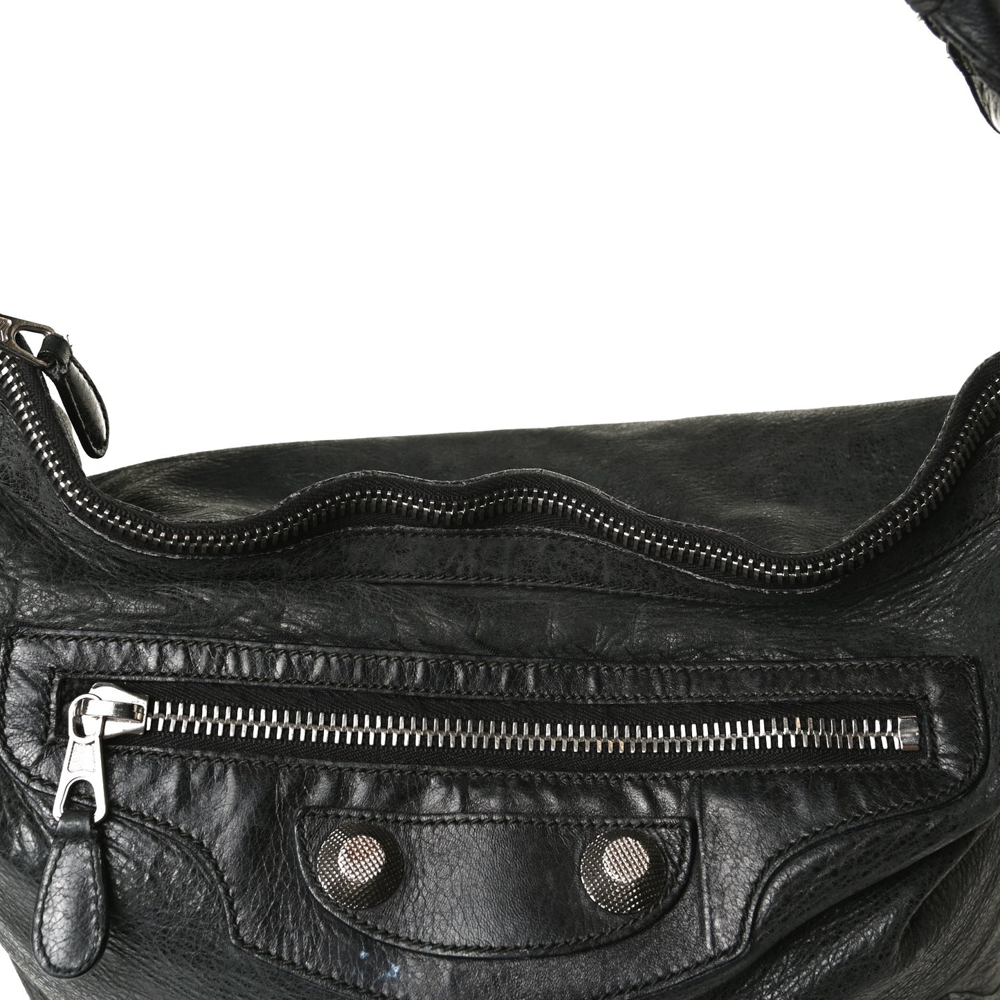 Chevre Giant 21 Silver Hardware Day Hobo Black