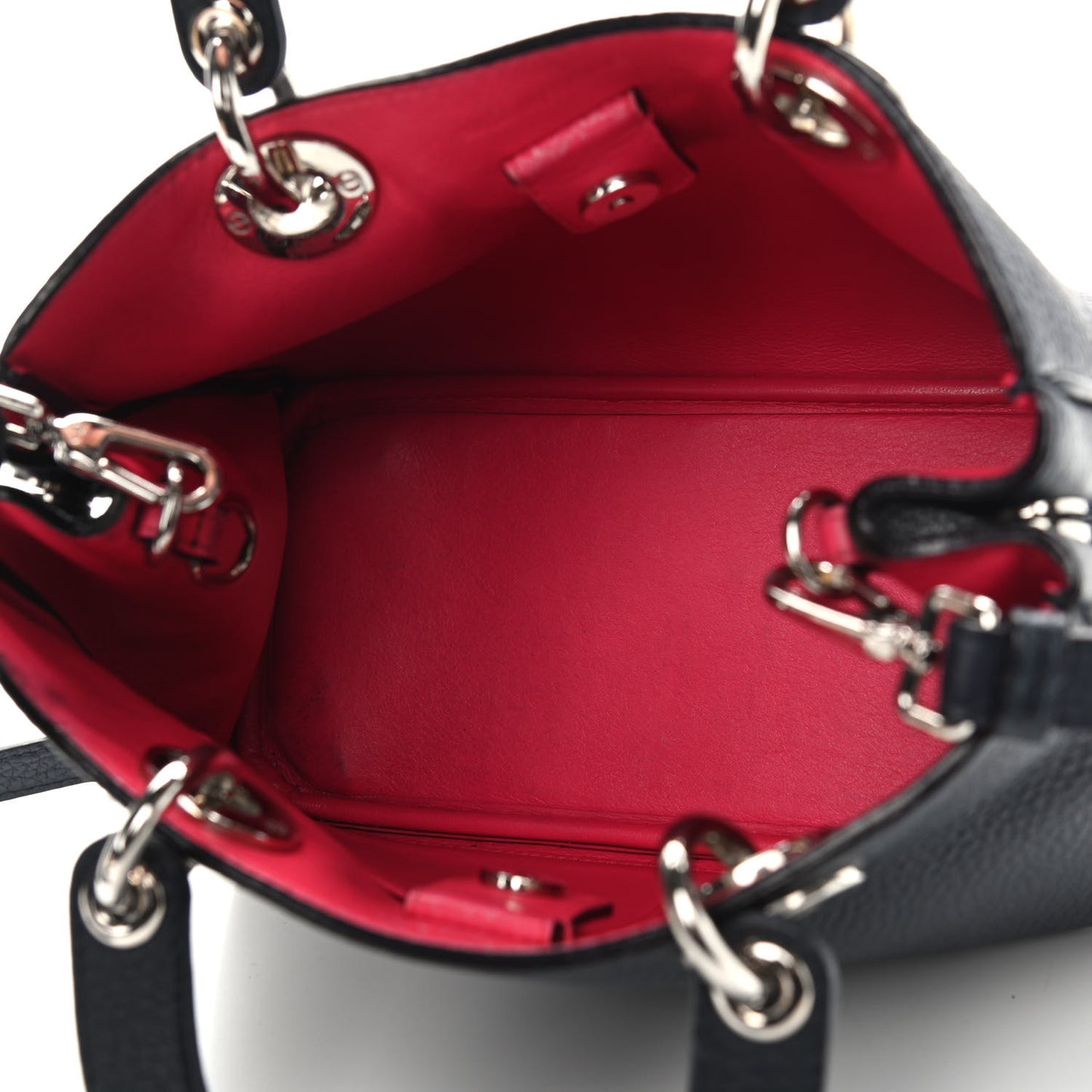 Bullcalf Small Diorissimo Tote Navy Fuchsia