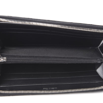 Chanel Patent Quilted Brilliant Zip Around Wallet Black 5 of 9