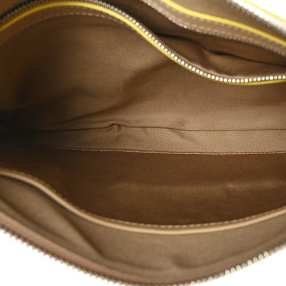 MCM Calfskin Ottomar Monogram Aren Crossbody Pouch Beige Croissant 5 of 6