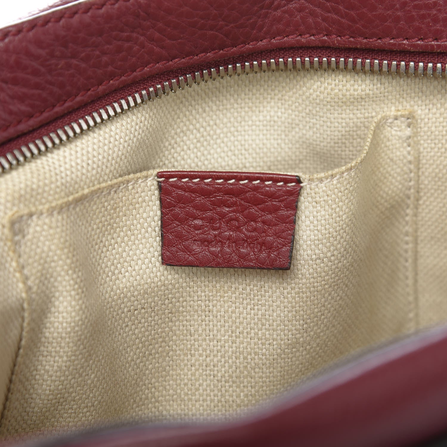 Gucci Pebbled Calfskin Studded Small Soho Disco Bag Soft Burgundy 6 of 19