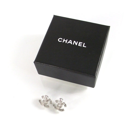 Chanel Crystal CC Logo Earrings 2 of 4