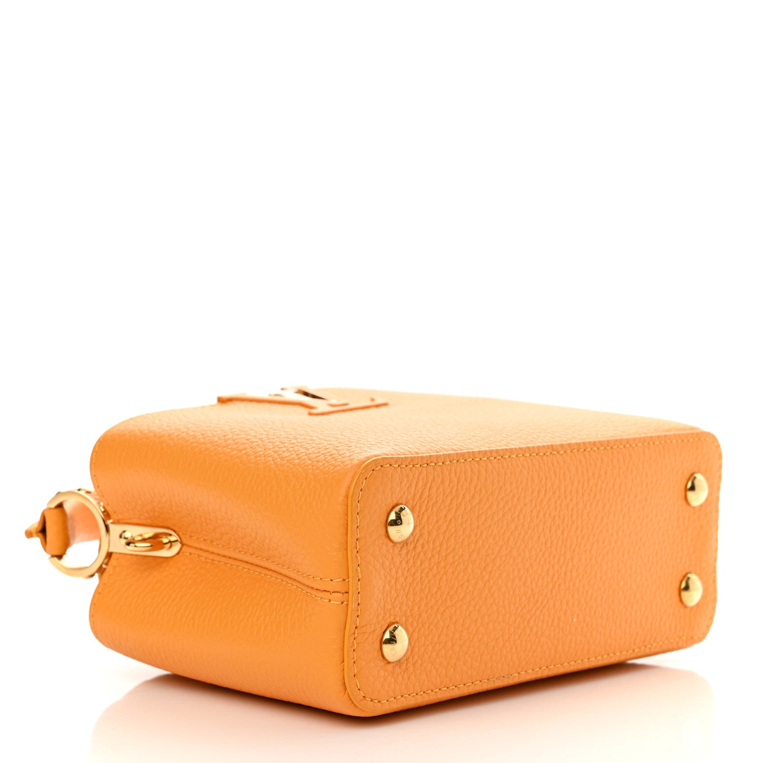 Louis Vuitton Taurillon Mini Capucines Sunbeam Yellow 4 of 10
