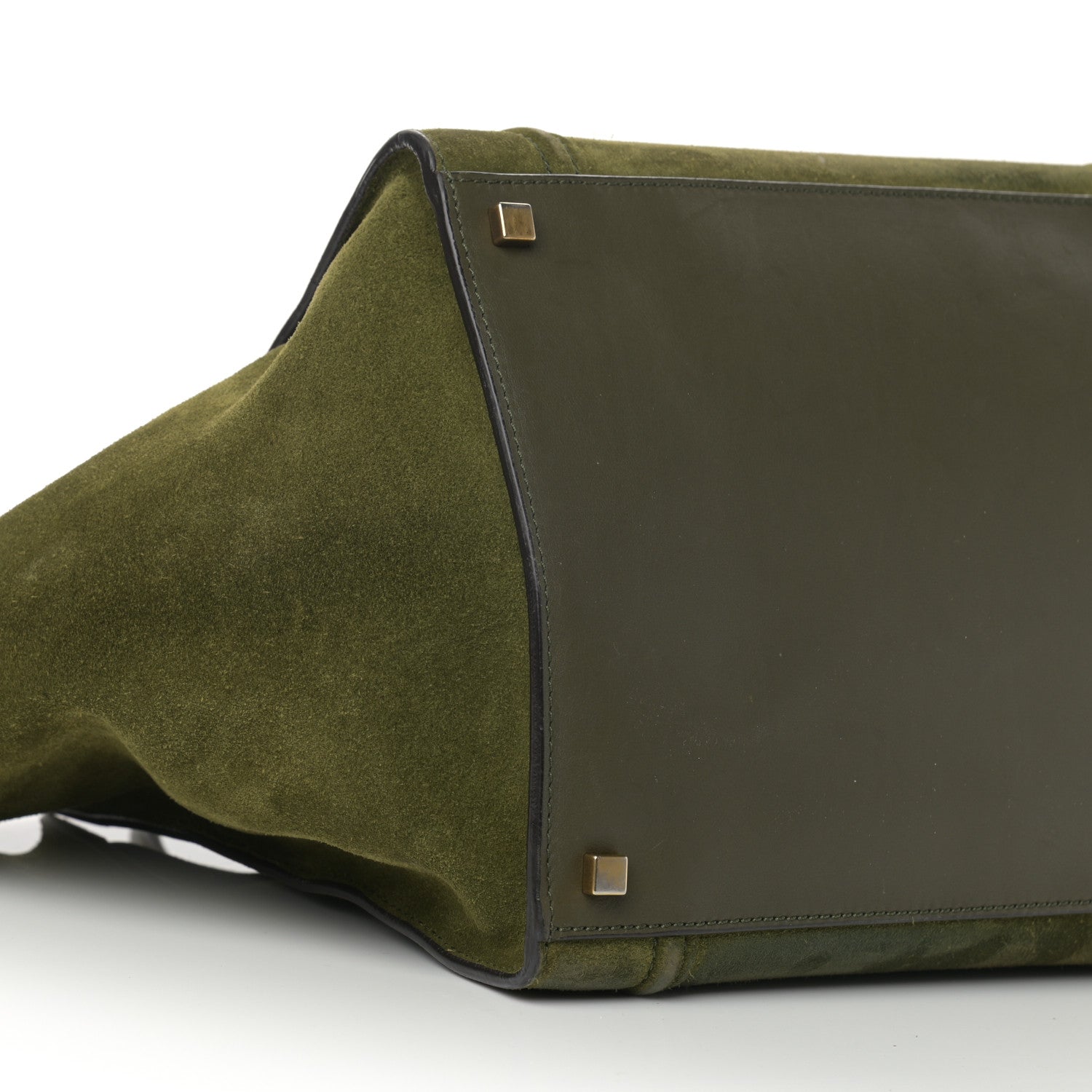 Celine Suede Medium Phantom Luggage Olive 9 of 15