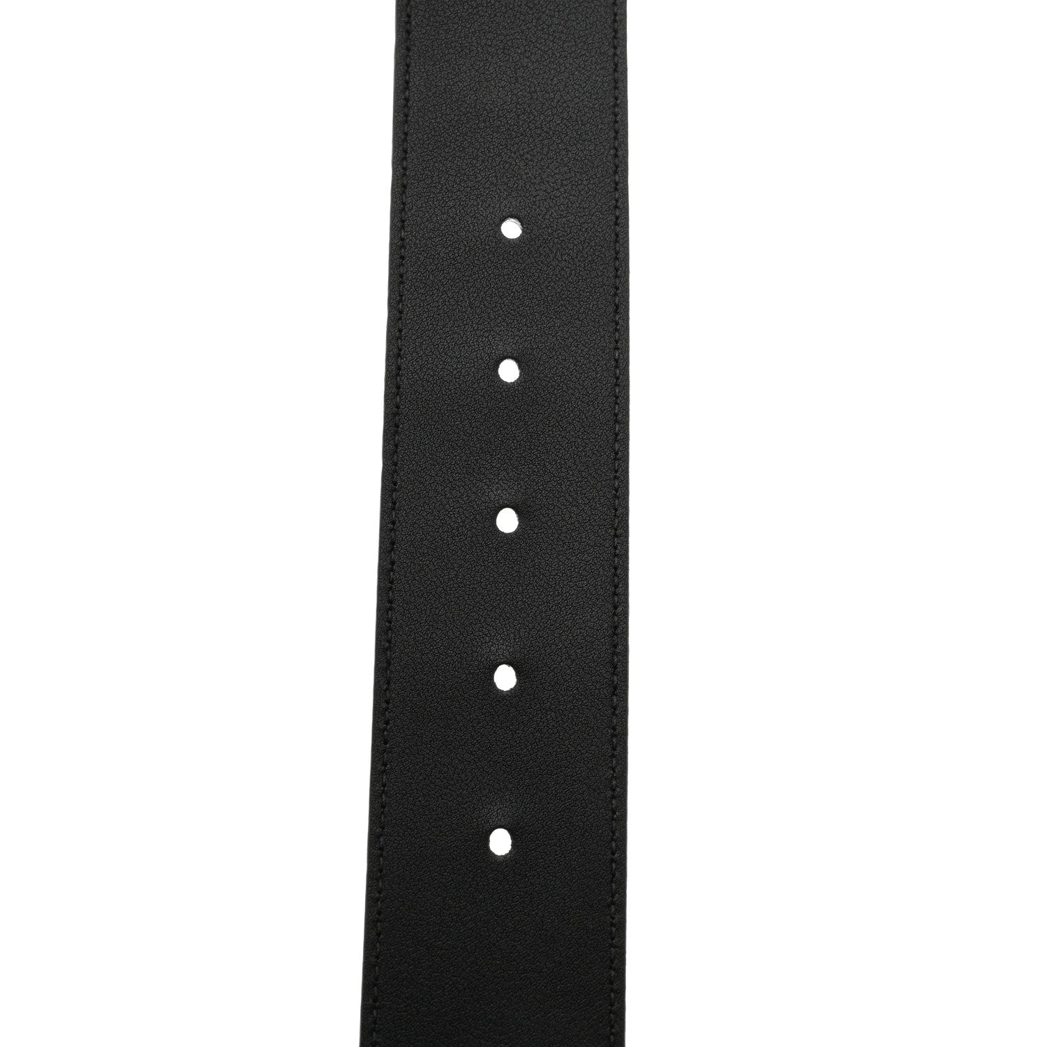Gucci Textured Dollar Calfskin Nickel Double G 40mm Belt 90 36 Black 4 of 5