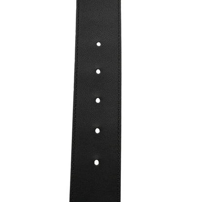 Gucci Textured Dollar Calfskin Nickel Double G 40mm Belt 90 36 Black 4 of 5