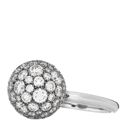 Tiffany 18K White Gold Diamond 12mm HardWear Ball Ring 52 6 3 of 6