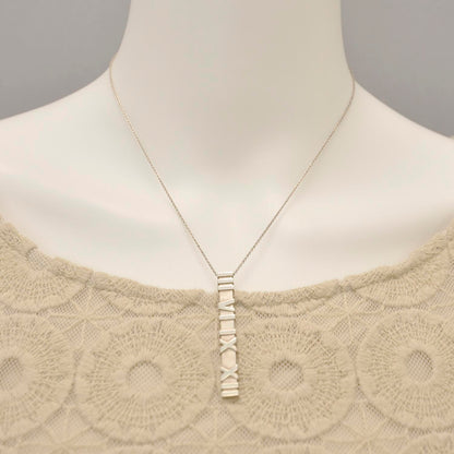 Tiffany Sterling Silver Atlas Bar Pendant Necklace 2 of 4