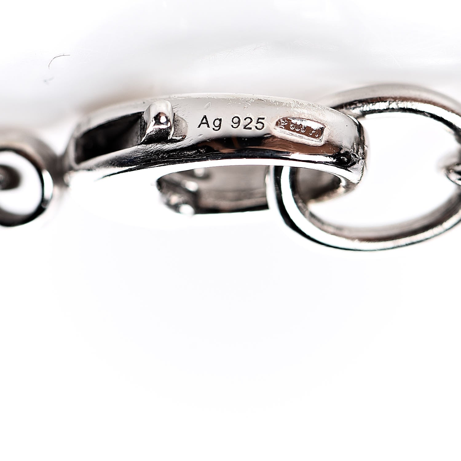 Gucci Sterling Silver Bamboo Horsebit Pendant Necklace 5 of 5