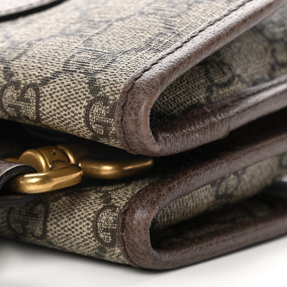 Gucci GG Supreme Monogram Web Small Neo Vintage Double Flap Messenger Bag Beige New Acero 27 of 28