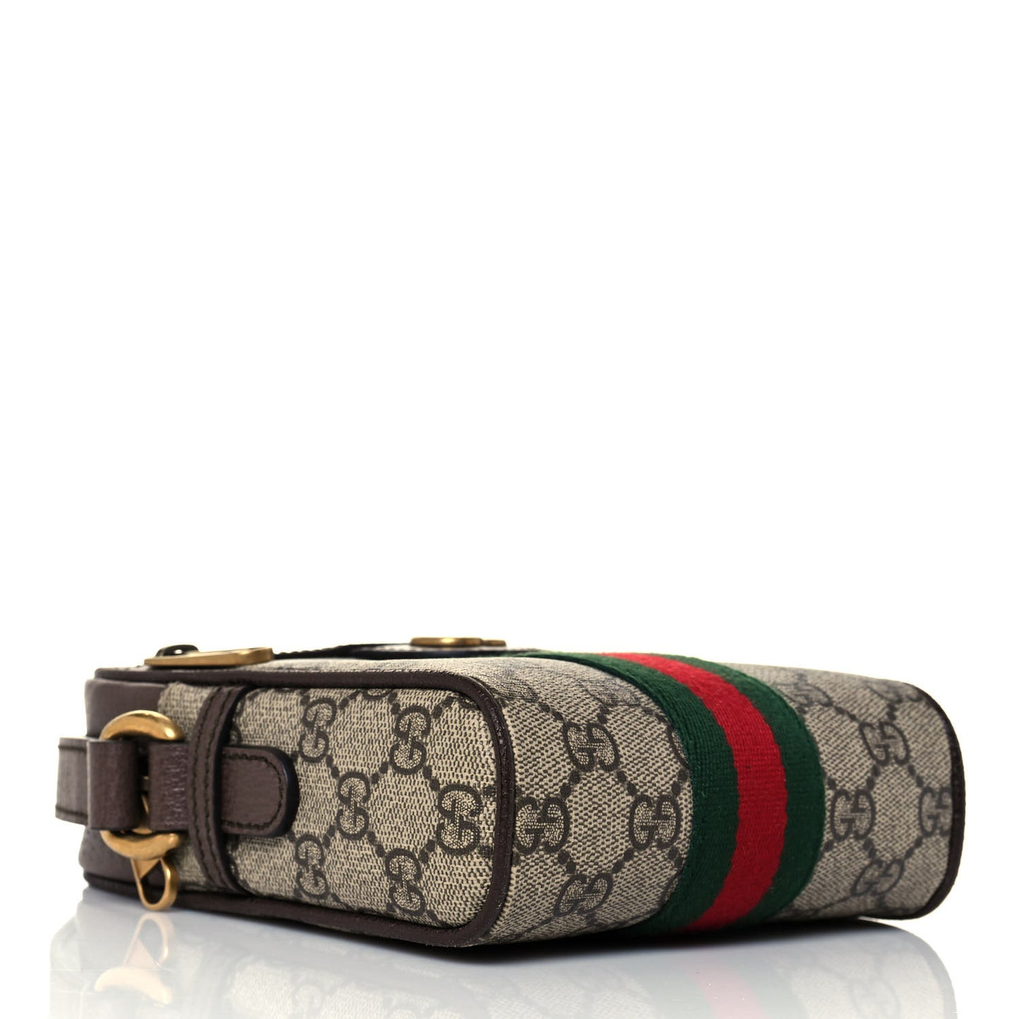 GG Supreme Monogram Web Mini Ophidia Messenger Brown