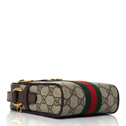 Gucci GG Supreme Monogram Web Mini Ophidia Messenger Brown 3 of 12