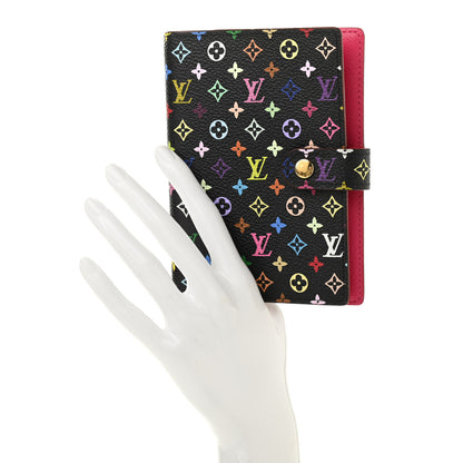 Louis Vuitton Monogram Multicolor Small Ring Agenda Cover Black Grenade 2 of 7