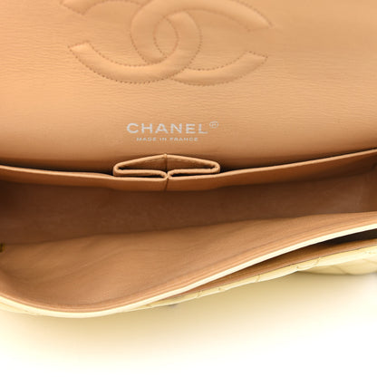 Chanel Lambskin Quilted Medium Double Flap Bijoux Chain Ivory 4 of 8