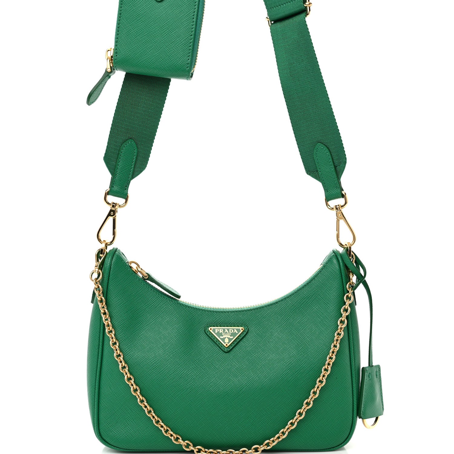 Prada Saffiano Lux Re-Edition 2005 Shoulder Bag Mango 8 of 10