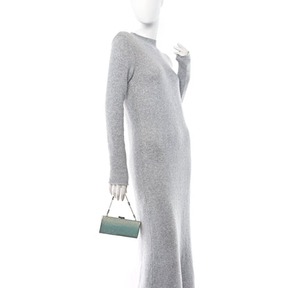 Judith Leiber Swarovski Crystal Minaudiere Clutch Aquamarine 2 of 11