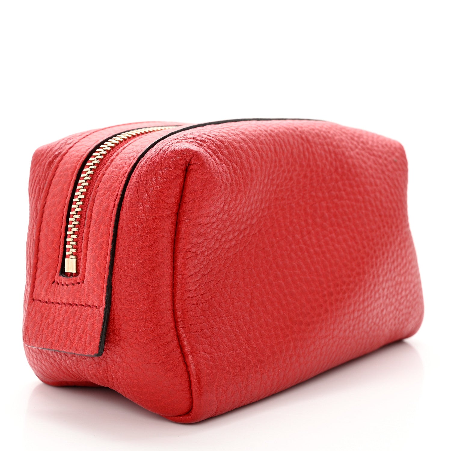 Gucci Pebbled Calfskin Medium Soho Cosmetic Case Red 3 of 8