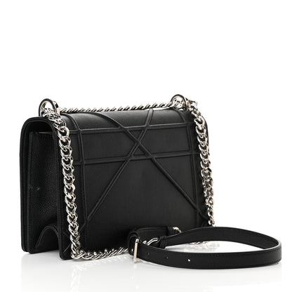Christian Dior Grained Calfskin Medium Diorama Flap Bag Black 3 of 13