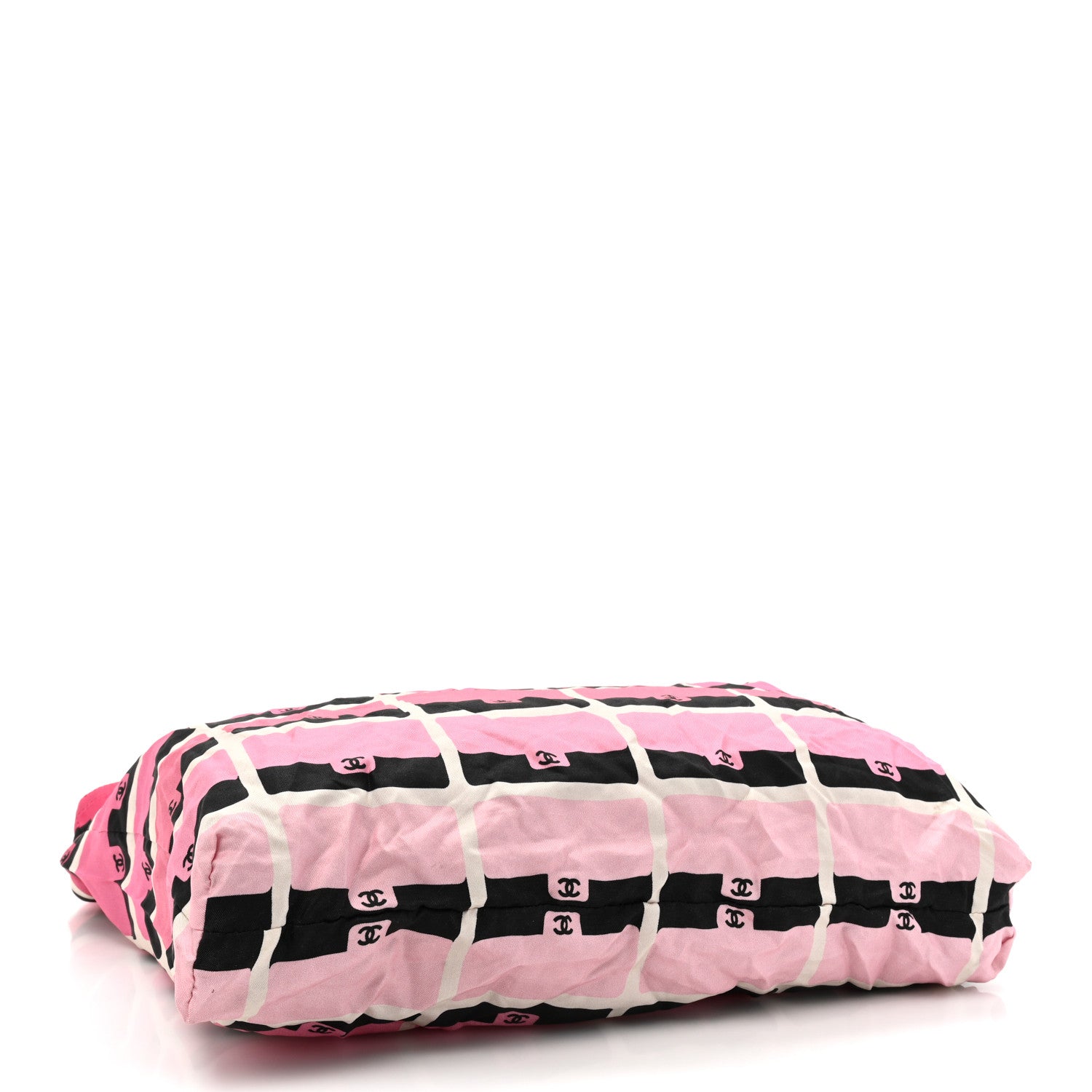 Chanel Caviar Fabric Quilted Foldable Tote With Chain Pink Multicolor 7 of 20