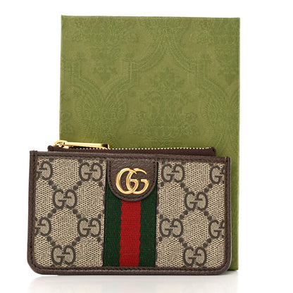Gucci GG Supreme Monogram Web Ophidia Zip Card Case Brown 8 of 8
