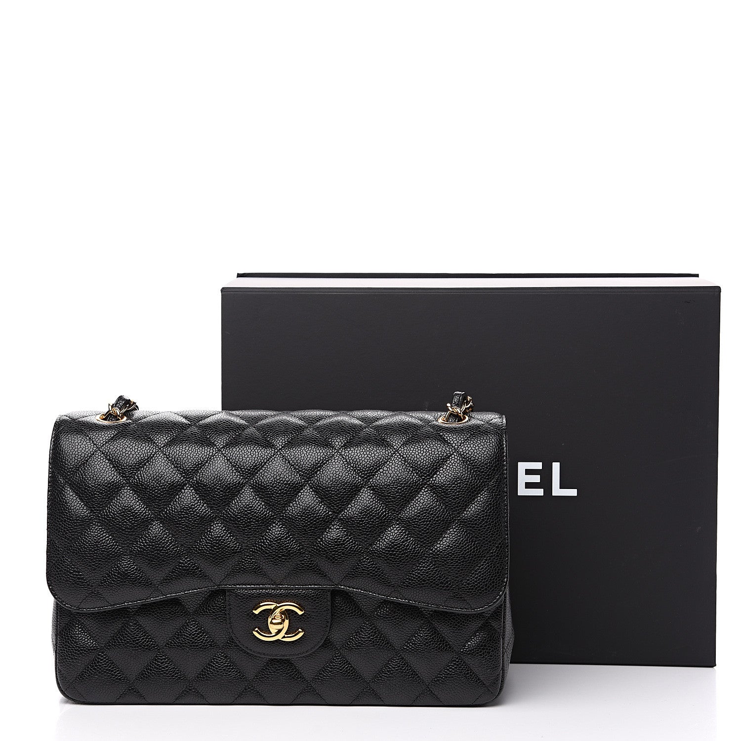 Chanel Caviar Quilted Jumbo Double Flap Black 10 of 10