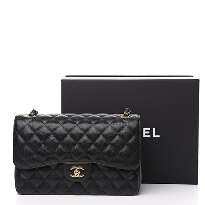 Chanel Caviar Quilted Jumbo Double Flap Black 10 of 10