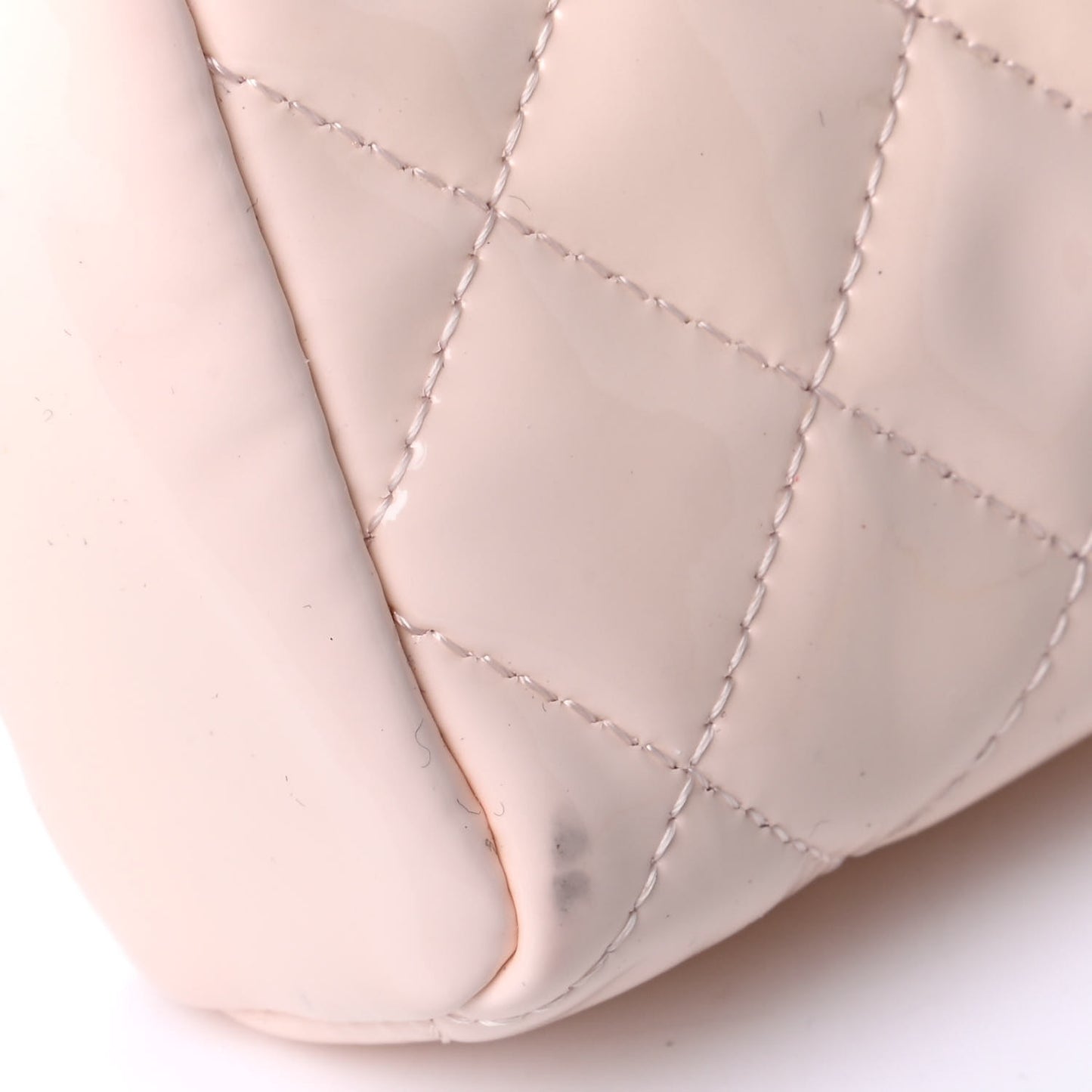 Patent Quilted Mini Phone Holder Clutch Light Pink
